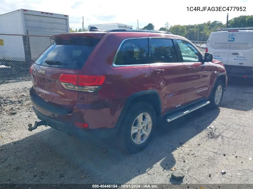 1C4RJFAG3EC477952 2014 Jeep Grand Cherokee Laredo