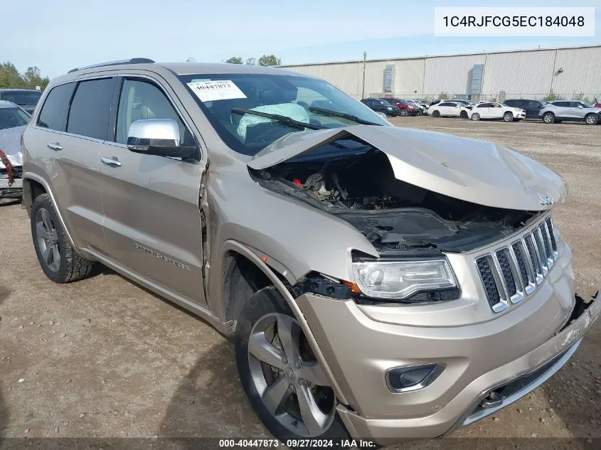 2014 Jeep Grand Cherokee Overland VIN: 1C4RJFCG5EC184048 Lot: 40447873