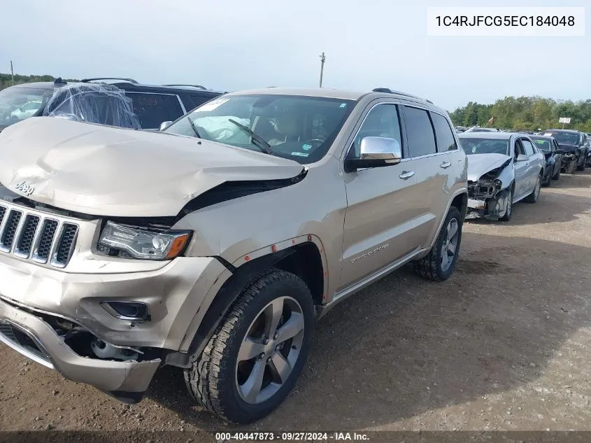 2014 Jeep Grand Cherokee Overland VIN: 1C4RJFCG5EC184048 Lot: 40447873