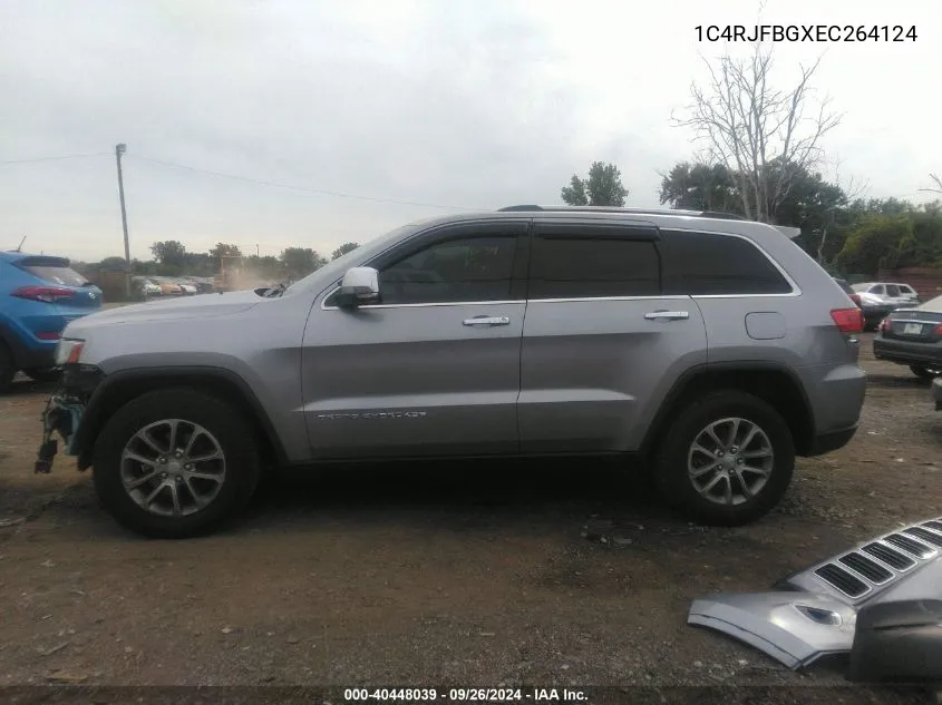 2014 Jeep Grand Cherokee Limited VIN: 1C4RJFBGXEC264124 Lot: 40448039