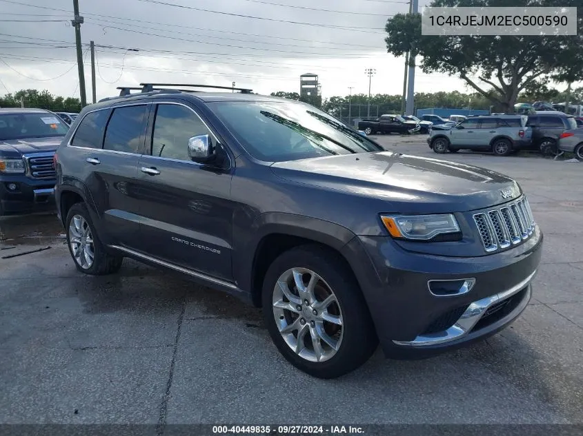 2014 Jeep Grand Cherokee Summit VIN: 1C4RJEJM2EC500590 Lot: 40449835