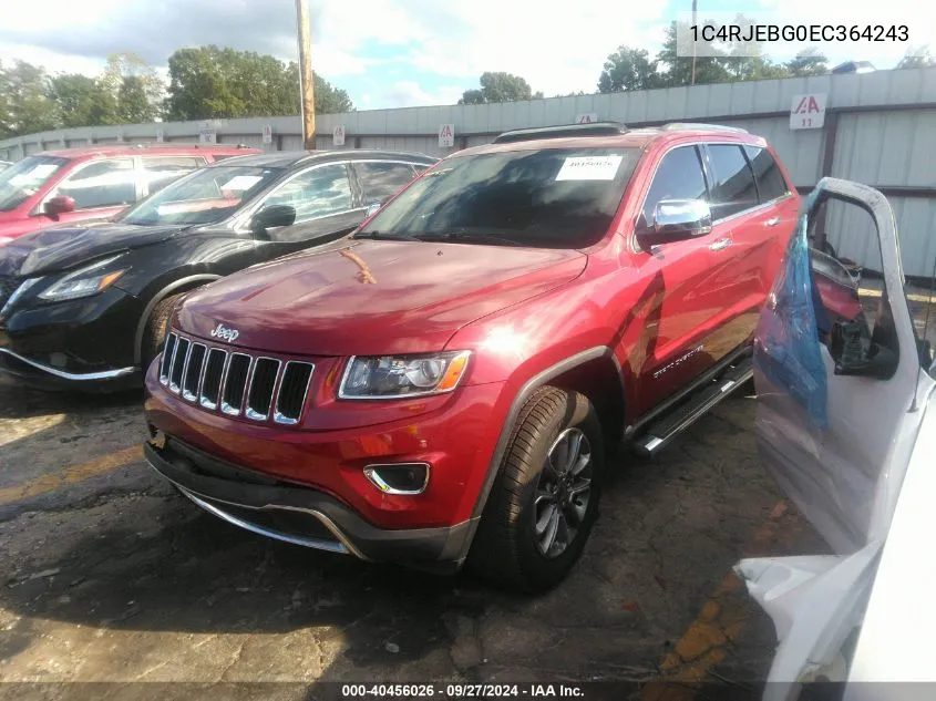 1C4RJEBG0EC364243 2014 Jeep Grand Cherokee Limited