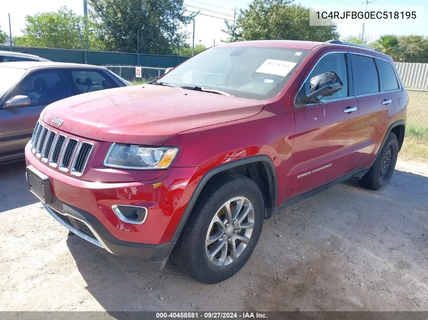 2014 Jeep Grand Cherokee Limited VIN: 1C4RJFBG0EC518195 Lot: 40458581