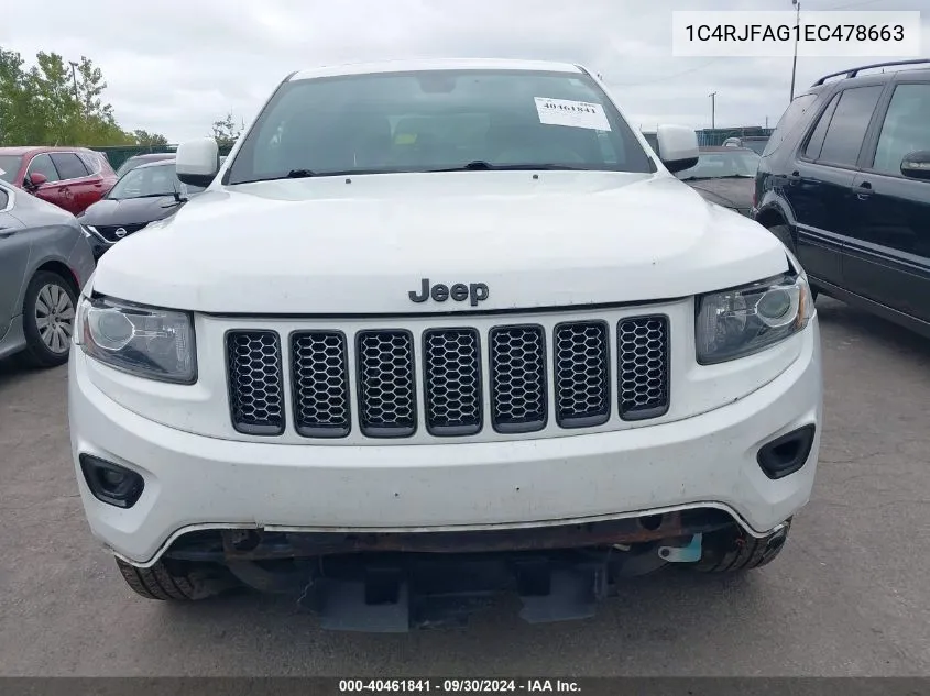 2014 Jeep Grand Cherokee Altitude VIN: 1C4RJFAG1EC478663 Lot: 40461841