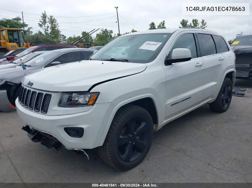 1C4RJFAG1EC478663 2014 Jeep Grand Cherokee Altitude