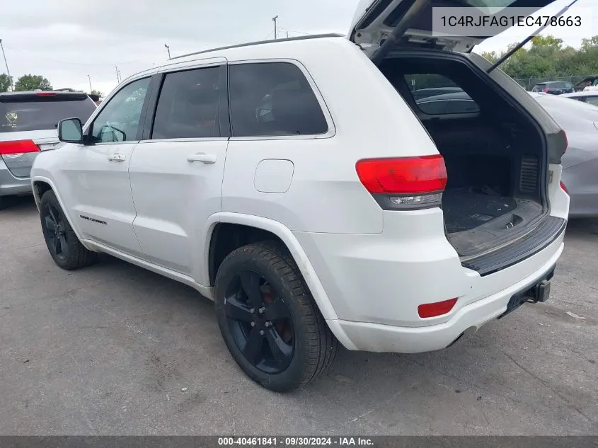 2014 Jeep Grand Cherokee Altitude VIN: 1C4RJFAG1EC478663 Lot: 40461841