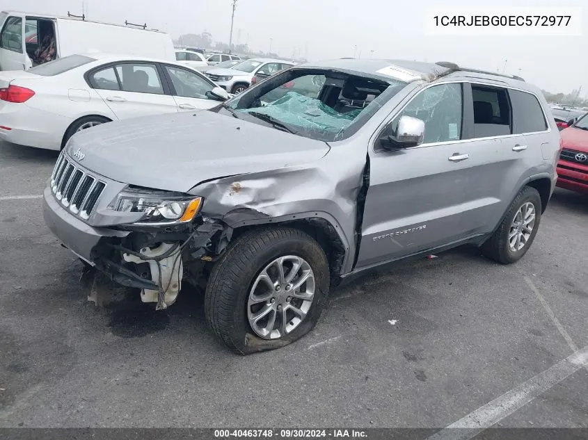 2014 Jeep Grand Cherokee Limited VIN: 1C4RJEBG0EC572977 Lot: 40463748