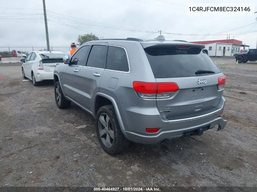 2014 Jeep Grand Cherokee Overland VIN: 1C4RJFCM8EC324146 Lot: 40464927