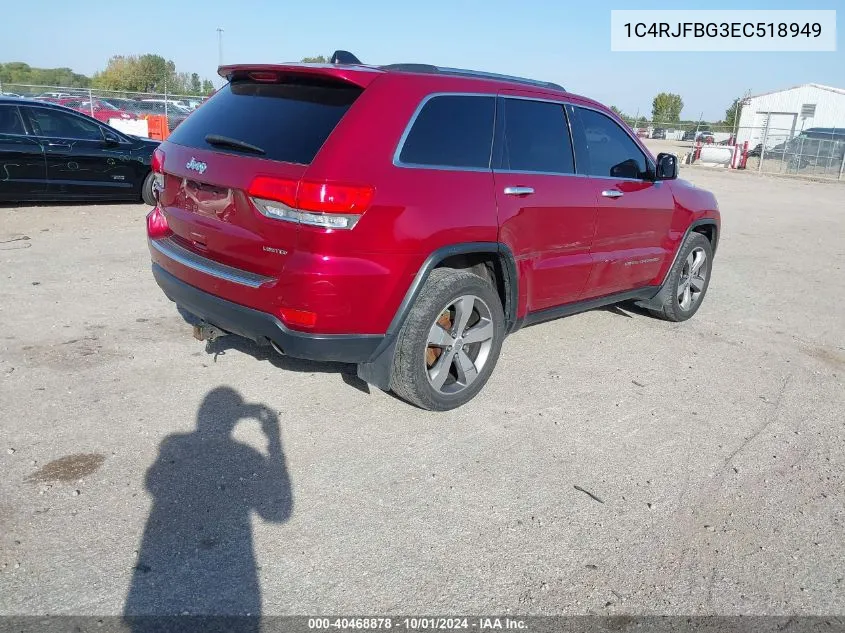 1C4RJFBG3EC518949 2014 Jeep Grand Cherokee Limited