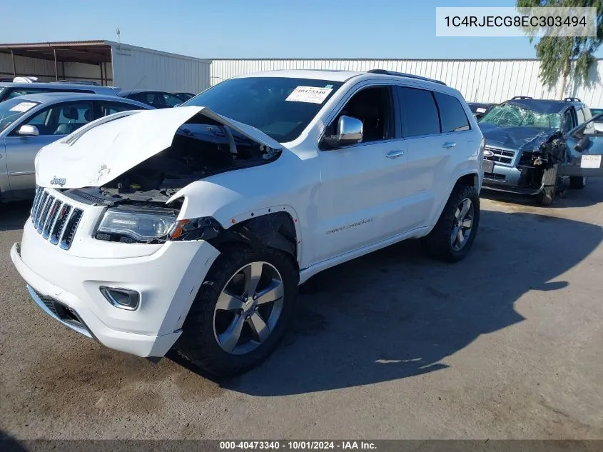 1C4RJECG8EC303494 2014 Jeep Grand Cherokee Overland