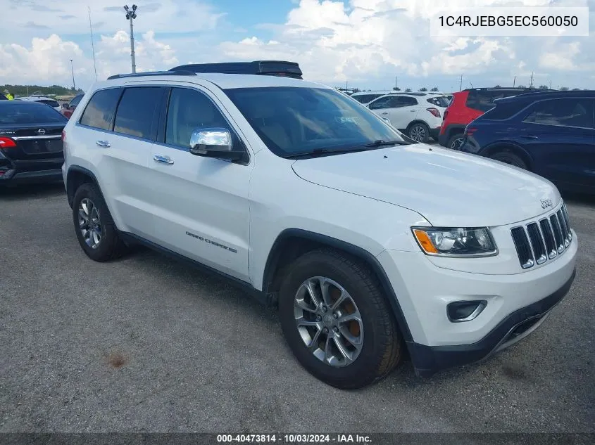 2014 Jeep Grand Cherokee Limited VIN: 1C4RJEBG5EC560050 Lot: 40473814