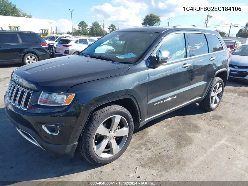 2014 Jeep Grand Cherokee Limited VIN: 1C4RJFBG2EC184106 Lot: 40480341