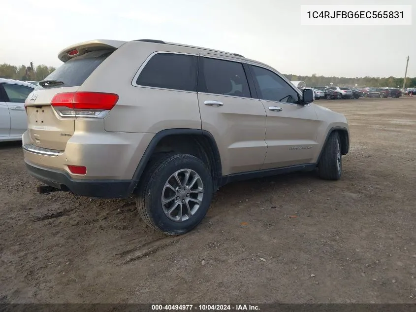 2014 Jeep Grand Cherokee Limited VIN: 1C4RJFBG6EC565831 Lot: 40494977