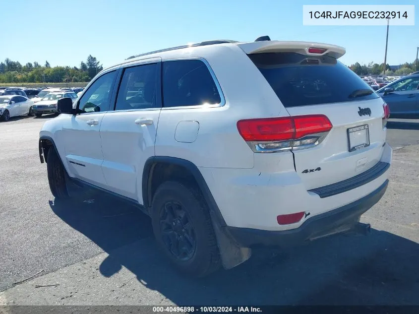 2014 Jeep Grand Cherokee Laredo VIN: 1C4RJFAG9EC232914 Lot: 40496898