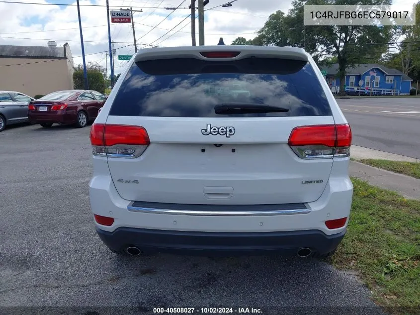 2014 Jeep Grand Cherokee Limited VIN: 1C4RJFBG6EC579017 Lot: 40508027