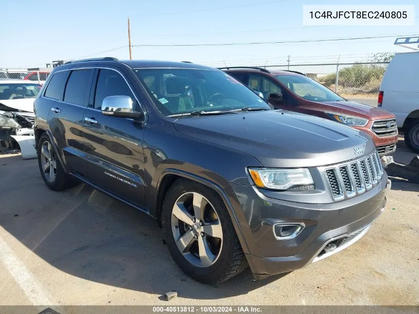 2014 Jeep Grand Cherokee Overland VIN: 1C4RJFCT8EC240805 Lot: 40513812