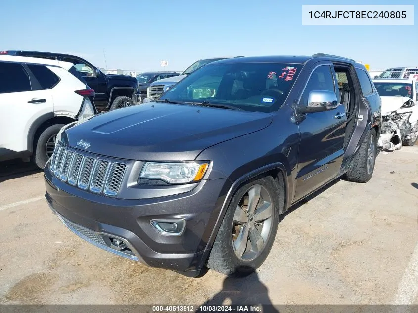 2014 Jeep Grand Cherokee Overland VIN: 1C4RJFCT8EC240805 Lot: 40513812