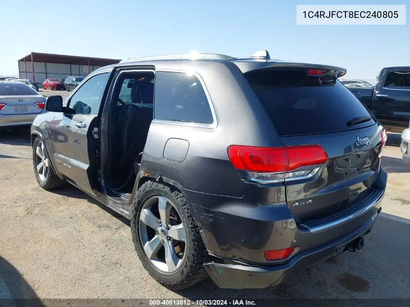 2014 Jeep Grand Cherokee Overland VIN: 1C4RJFCT8EC240805 Lot: 40513812