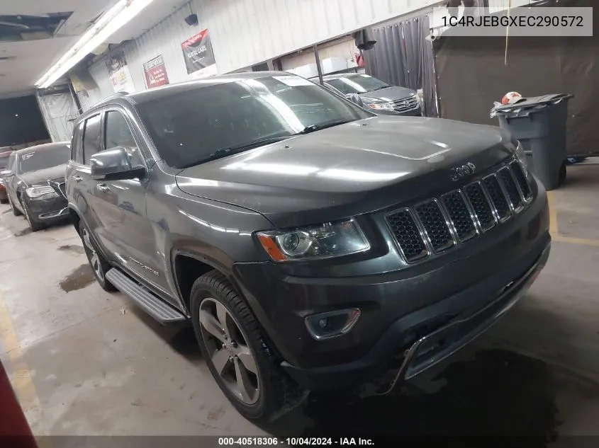 2014 Jeep Grand Cherokee Limited VIN: 1C4RJEBGXEC290572 Lot: 40518306