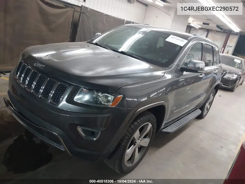 2014 Jeep Grand Cherokee Limited VIN: 1C4RJEBGXEC290572 Lot: 40518306