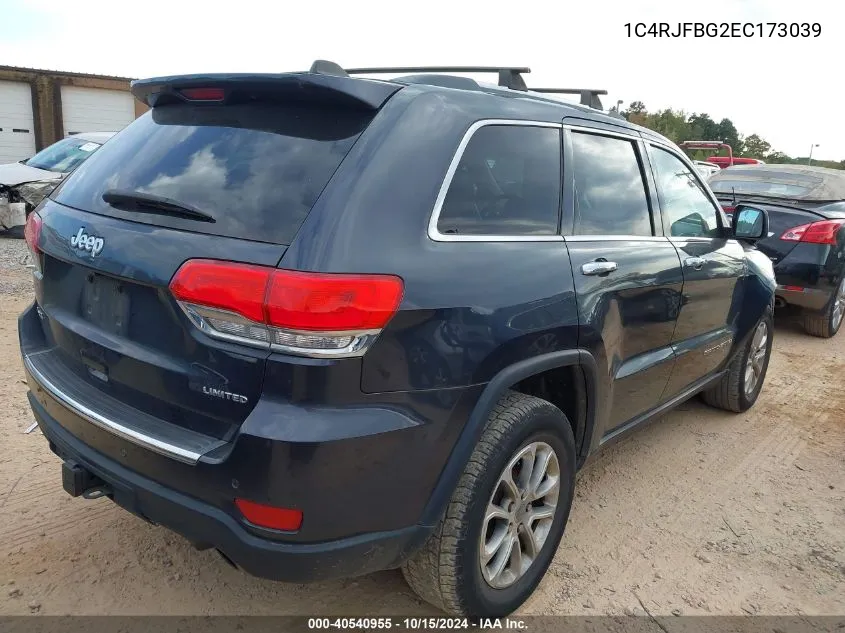 2014 Jeep Grand Cherokee Limited VIN: 1C4RJFBG2EC173039 Lot: 40540955