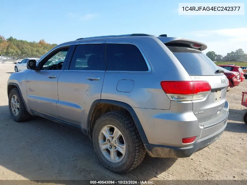 2014 Jeep Grand Cherokee Laredo VIN: 1C4RJFAG4EC242377 Lot: 40543094