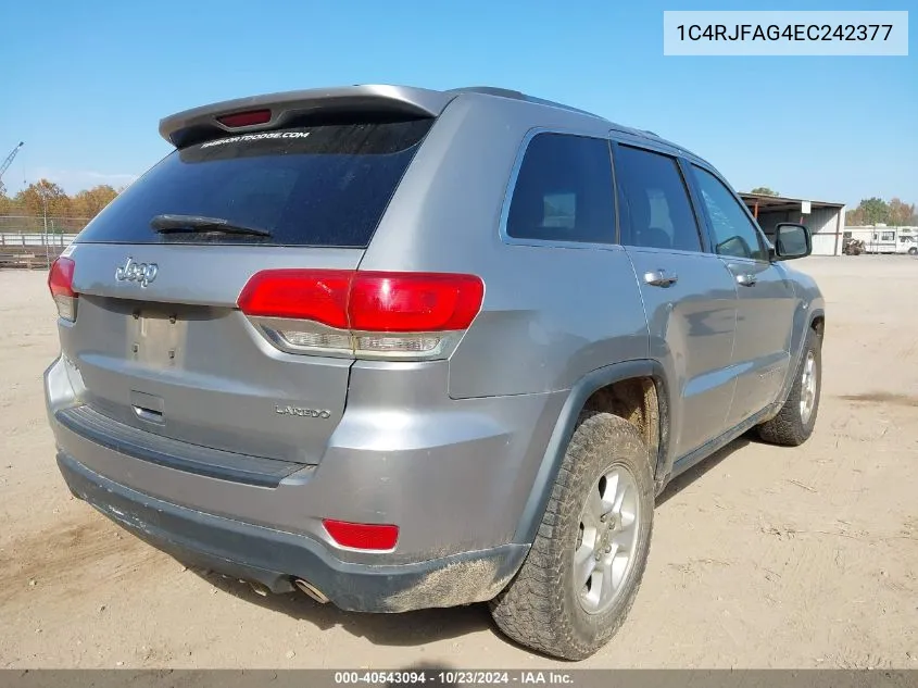 2014 Jeep Grand Cherokee Laredo VIN: 1C4RJFAG4EC242377 Lot: 40543094