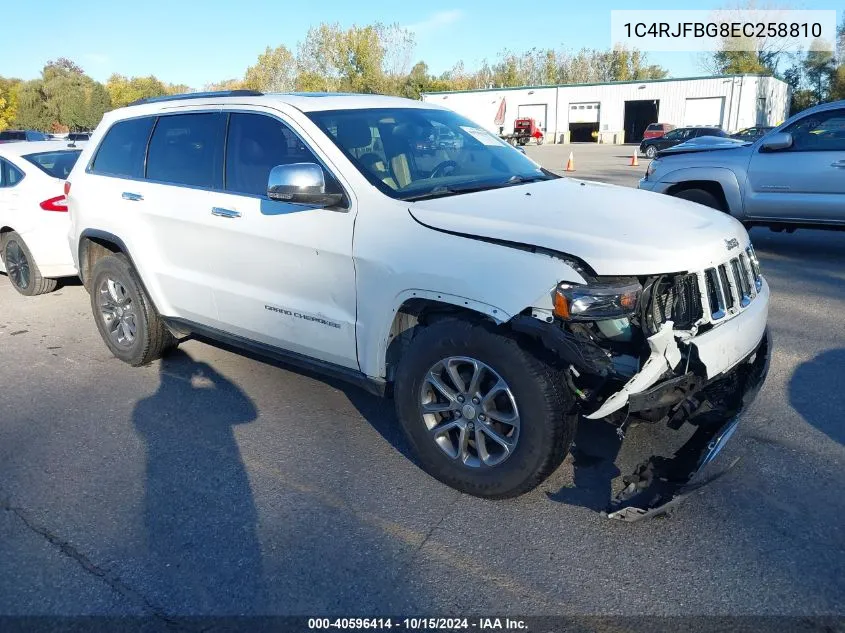 2014 Jeep Grand Cherokee Limited VIN: 1C4RJFBG8EC258810 Lot: 40596414