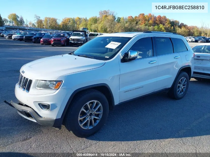 2014 Jeep Grand Cherokee Limited VIN: 1C4RJFBG8EC258810 Lot: 40596414