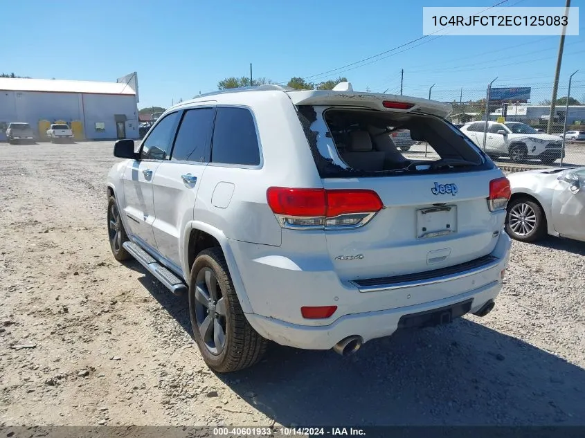 2014 Jeep Grand Cherokee Overland VIN: 1C4RJFCT2EC125083 Lot: 40601933