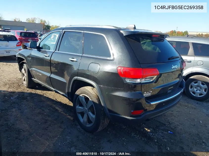 2014 Jeep Grand Cherokee Limited VIN: 1C4RJFBG5EC269358 Lot: 40611510