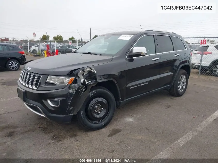 2014 Jeep Grand Cherokee Limited VIN: 1C4RJFBG3EC447042 Lot: 40613155