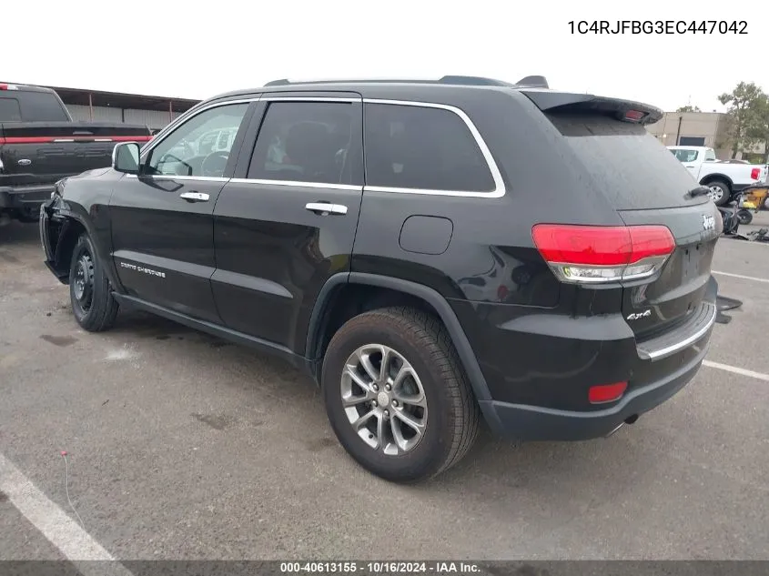 2014 Jeep Grand Cherokee Limited VIN: 1C4RJFBG3EC447042 Lot: 40613155