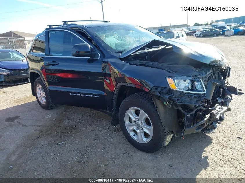 2014 Jeep Grand Cherokee Laredo VIN: 1C4RJFAG4EC160035 Lot: 40616417