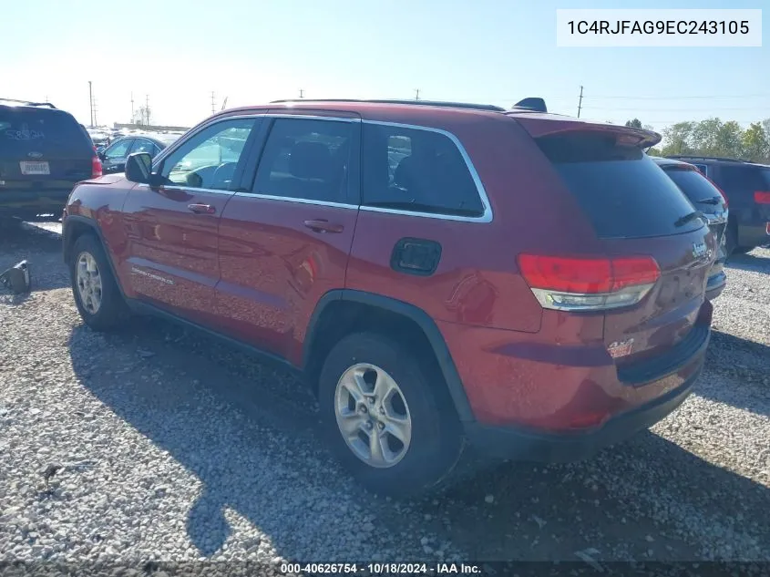 2014 Jeep Grand Cherokee Laredo VIN: 1C4RJFAG9EC243105 Lot: 40626754