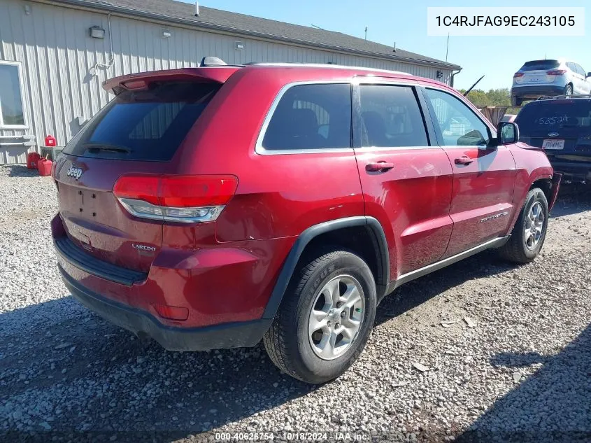 2014 Jeep Grand Cherokee Laredo VIN: 1C4RJFAG9EC243105 Lot: 40626754