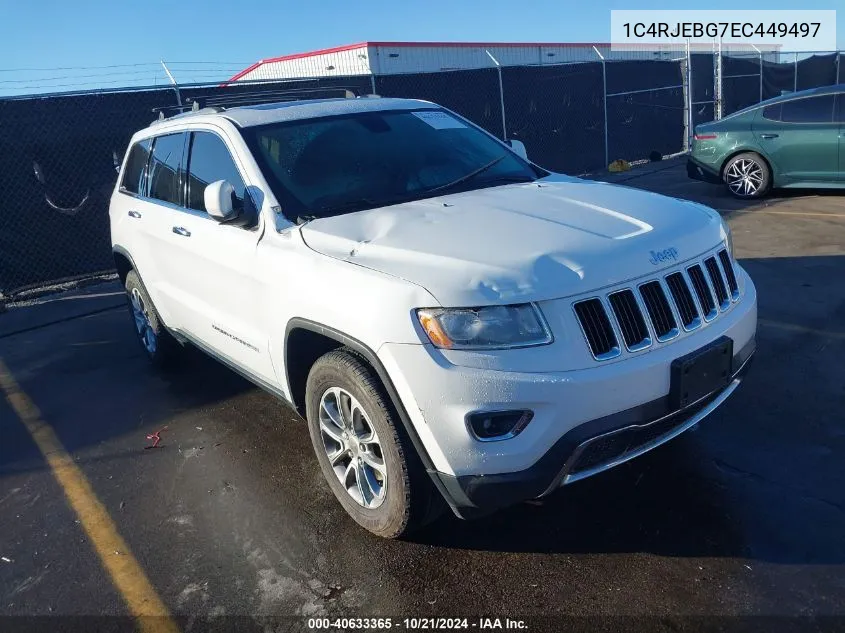 2014 Jeep Grand Cherokee Limited VIN: 1C4RJEBG7EC449497 Lot: 40633365