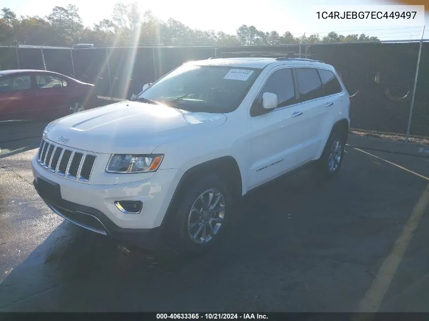 2014 Jeep Grand Cherokee Limited VIN: 1C4RJEBG7EC449497 Lot: 40633365