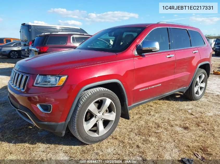 2014 Jeep Grand Cherokee Limited VIN: 1C4RJEBT1EC217331 Lot: 40644371