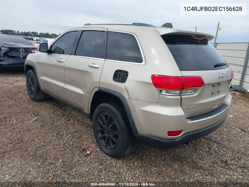 2014 Jeep Grand Cherokee Limited VIN: 1C4RJFBG2EC156628 Lot: 40648860