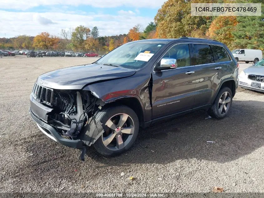 2014 Jeep Grand Cherokee Limited VIN: 1C4RJFBG7EC478469 Lot: 40651786