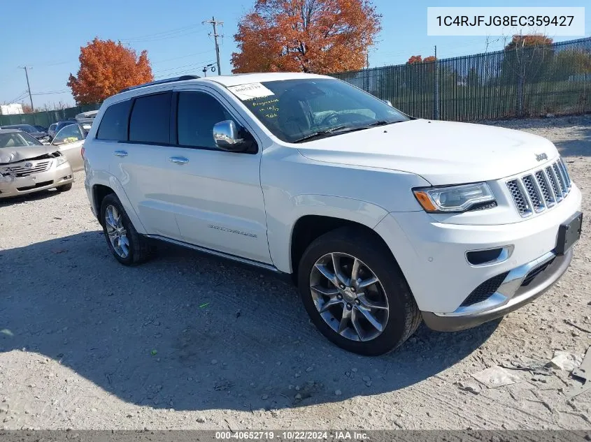 2014 Jeep Grand Cherokee Summit VIN: 1C4RJFJG8EC359427 Lot: 40652719