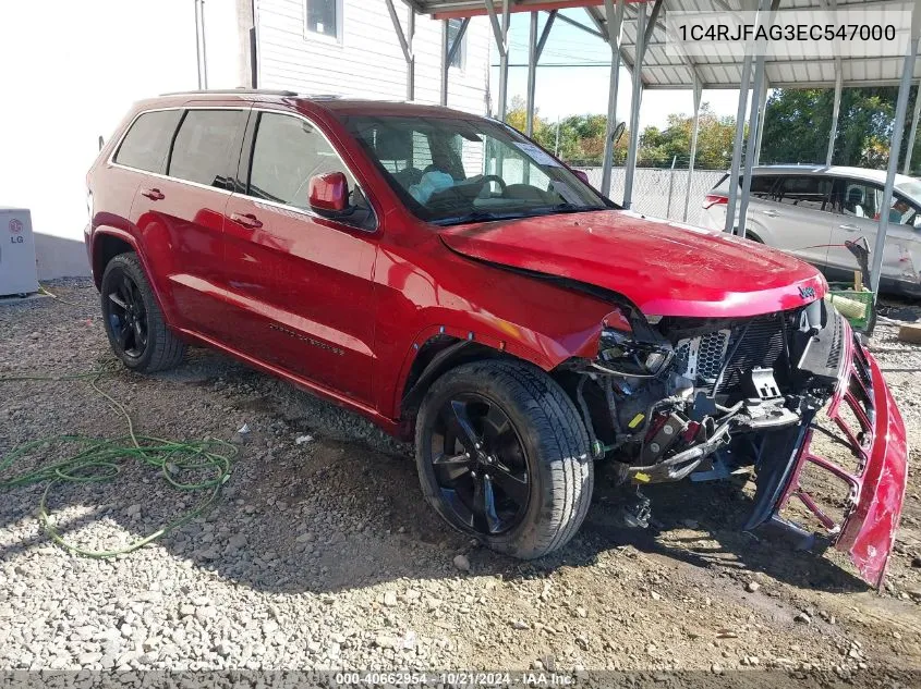 2014 Jeep Grand Cherokee Altitude VIN: 1C4RJFAG3EC547000 Lot: 40662954