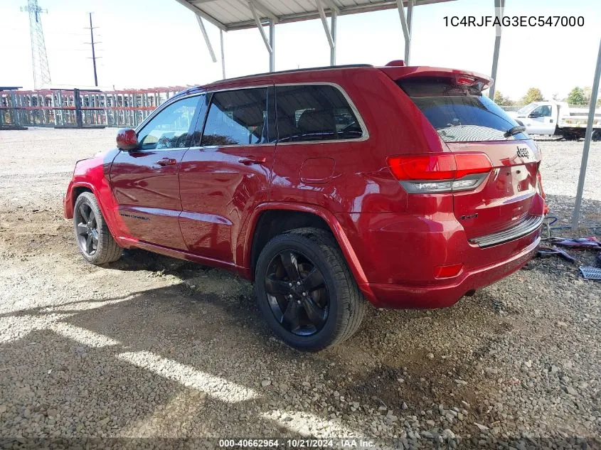 2014 Jeep Grand Cherokee Altitude VIN: 1C4RJFAG3EC547000 Lot: 40662954