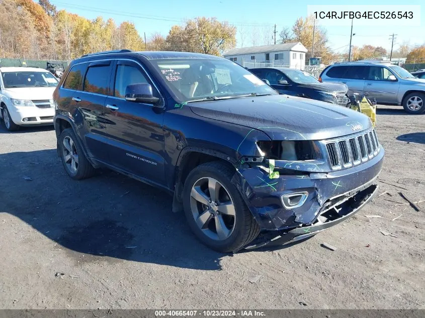 2014 Jeep Grand Cherokee Limited VIN: 1C4RJFBG4EC526543 Lot: 40665407