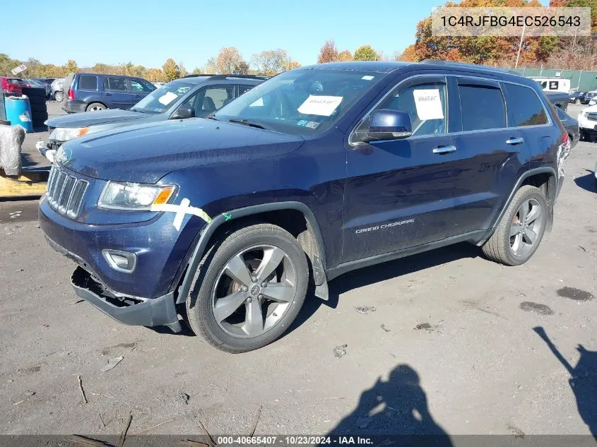 2014 Jeep Grand Cherokee Limited VIN: 1C4RJFBG4EC526543 Lot: 40665407