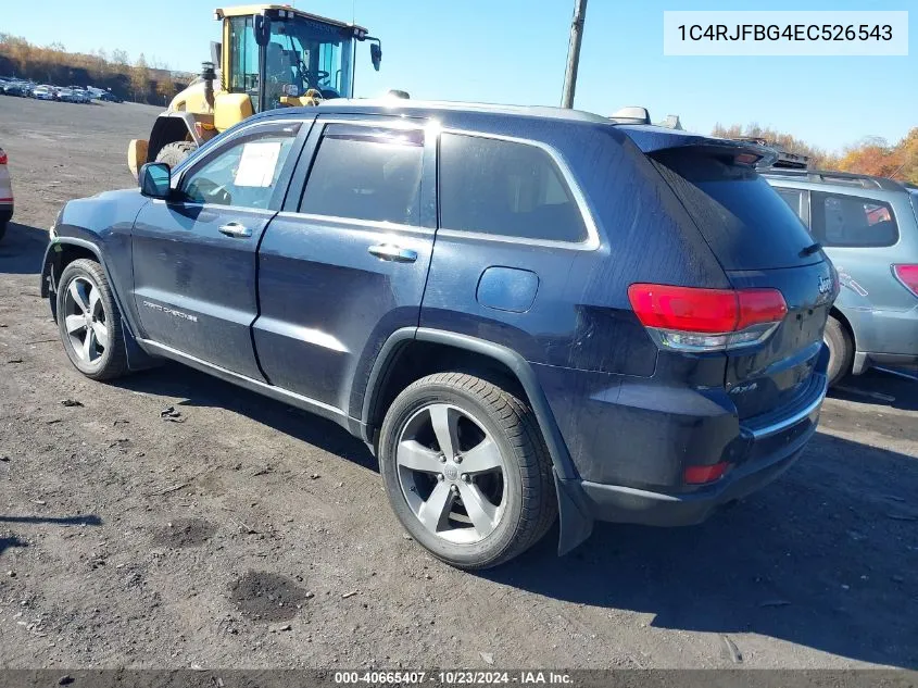 2014 Jeep Grand Cherokee Limited VIN: 1C4RJFBG4EC526543 Lot: 40665407