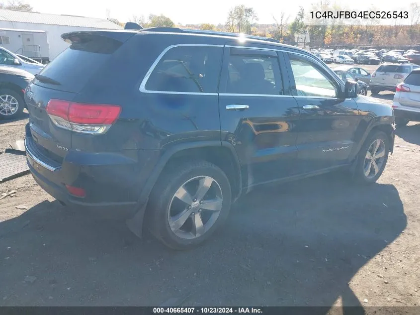 2014 Jeep Grand Cherokee Limited VIN: 1C4RJFBG4EC526543 Lot: 40665407