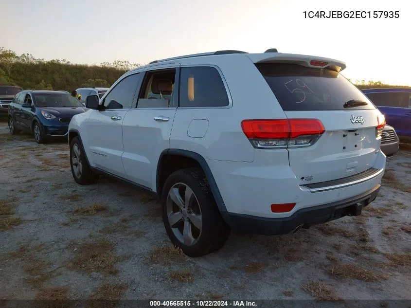 2014 Jeep Grand Cherokee Limited VIN: 1C4RJEBG2EC157935 Lot: 40665515