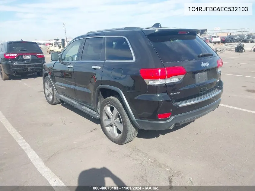 2014 Jeep Grand Cherokee Limited VIN: 1C4RJFBG6EC532103 Lot: 40673183